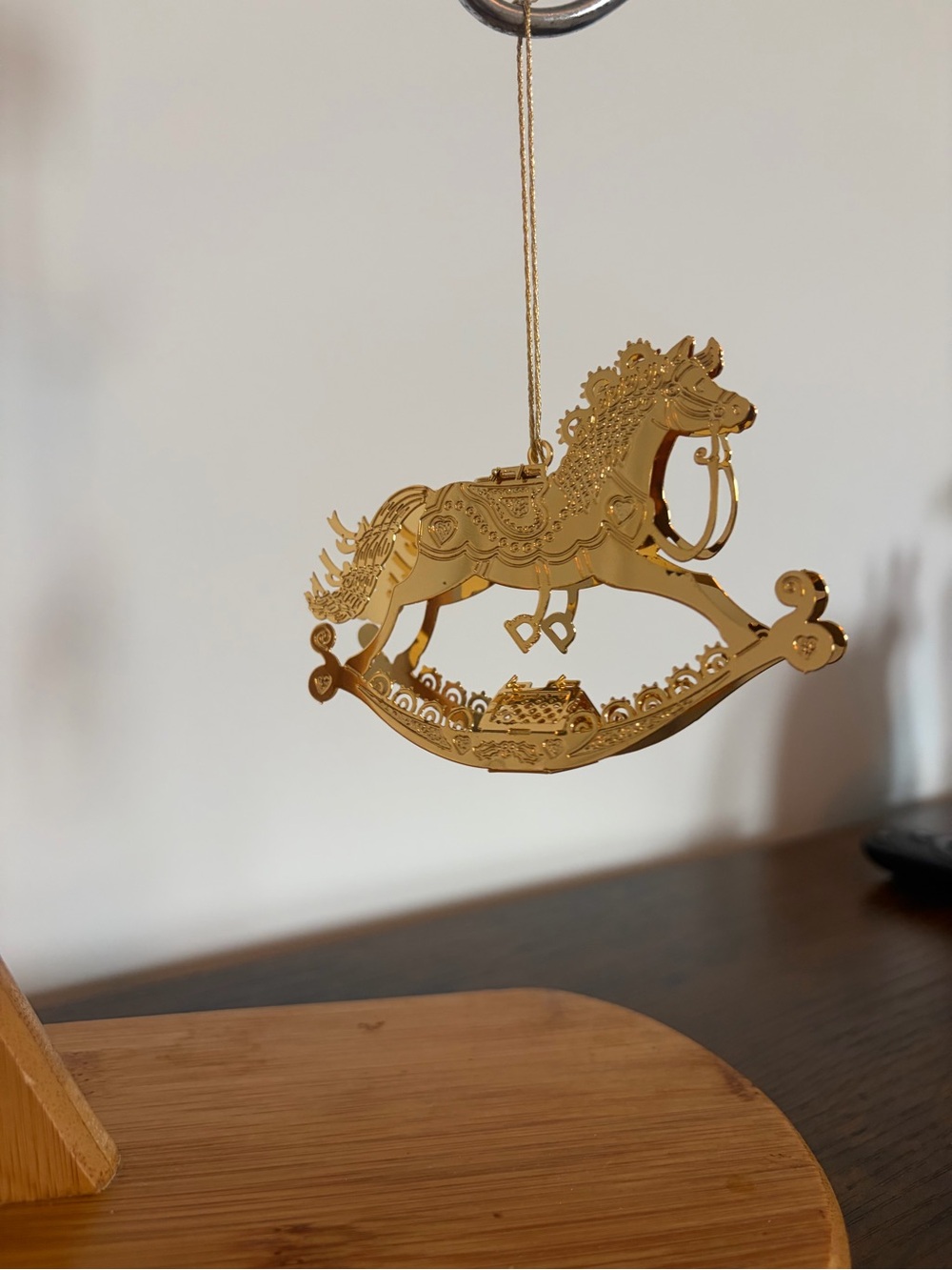 Gold Plated Rocking Horse Ornament